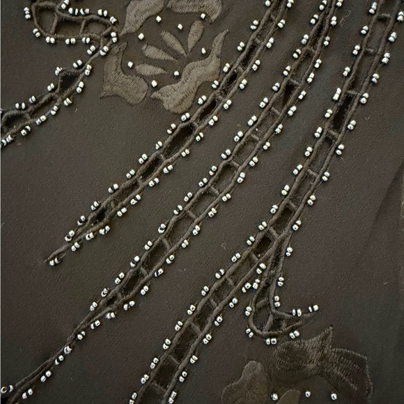 Sue Wong Nocturne 100% Silk Beaded Black Cocktail Dress Black 4 Small XS - Picture 8 of 10